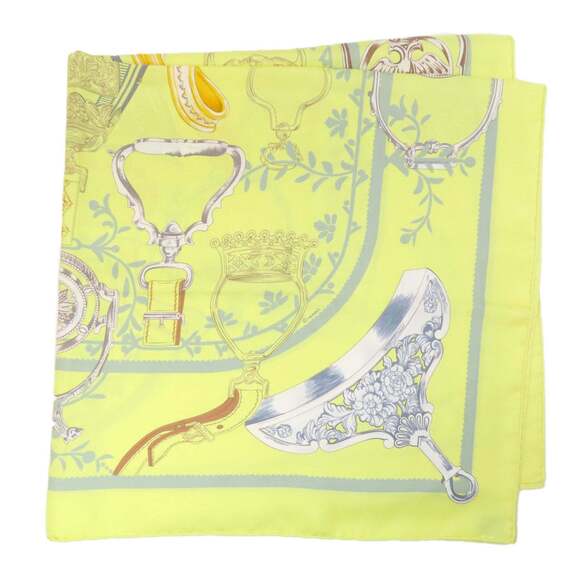 HERMES Yellow Silk Scarf